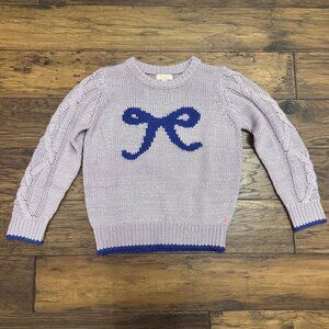 Pink Chicken Purple Bow Sweater 7Y